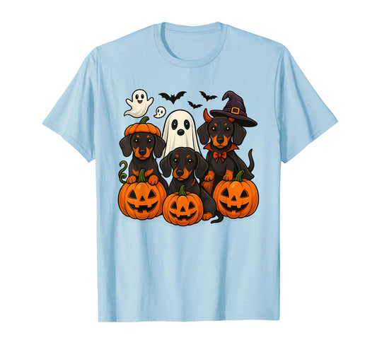 Dachshund Happy Halloweiner Funny Halloween Dogs Lover Gift T-Shirt