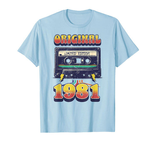 44th Birthday Retro Vintage 1981 Men Women T-Shirt