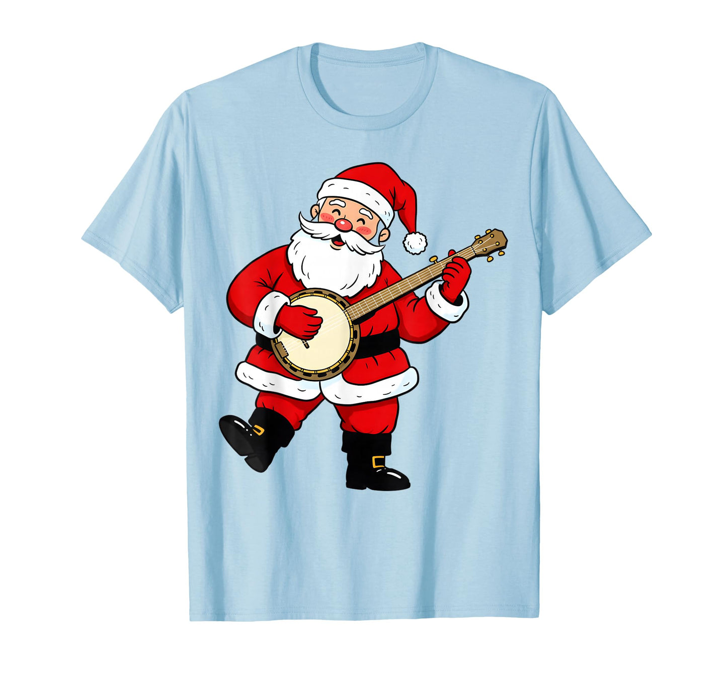 Christmas Banjo Player Cute Santa Xmas Boys Girls Men Kids T-Shirt