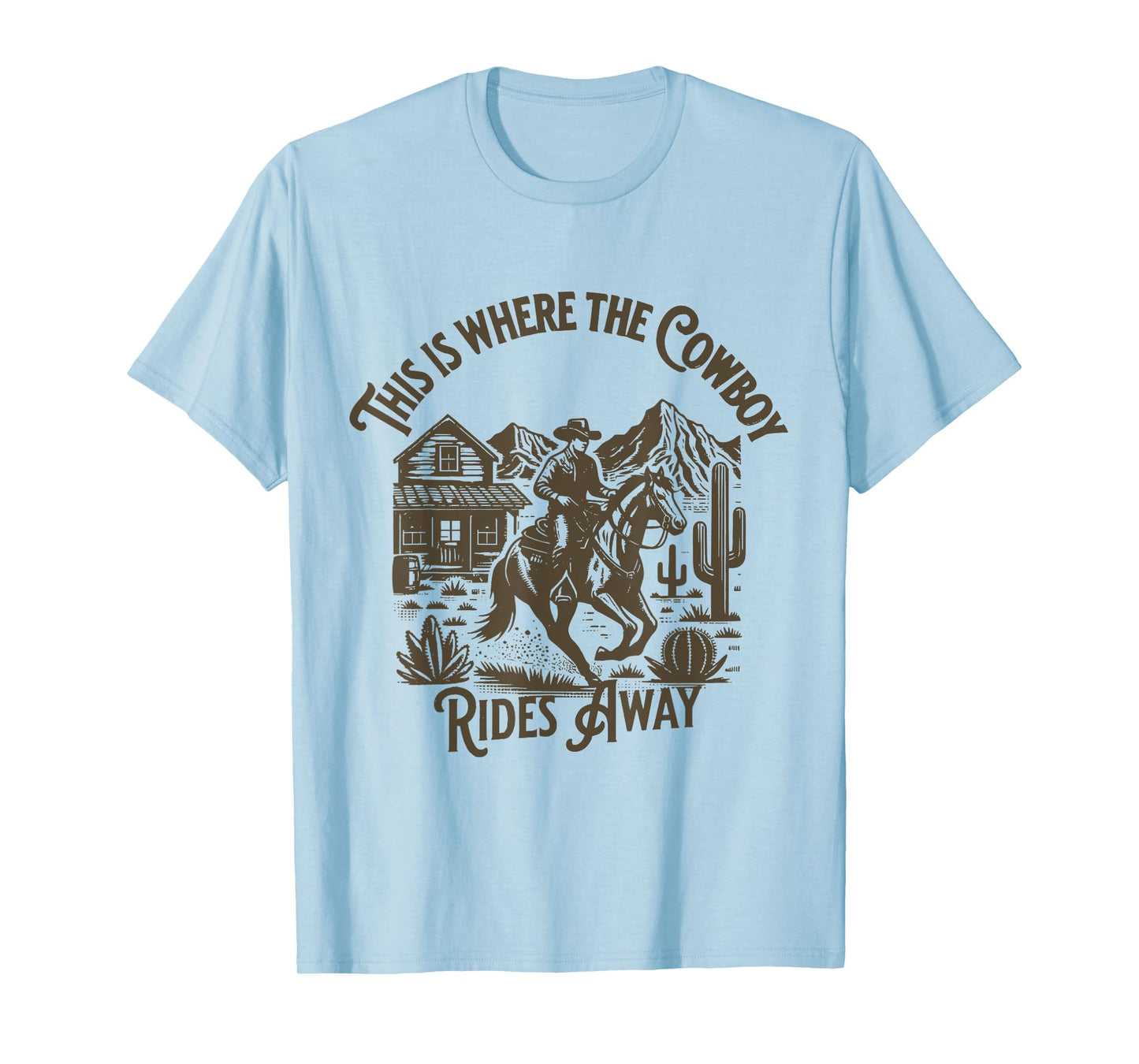 This is Where the Cowboy Rides Away Shirt, Vintage Cowboy T-Shirt