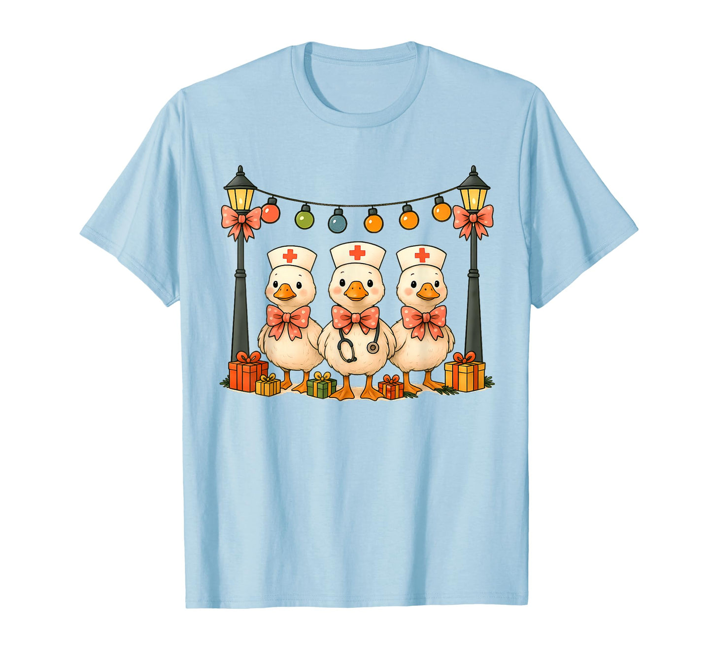 Silly Goose Nurse Christmas Xmas Vibes Nursing RN ICU T-Shirt