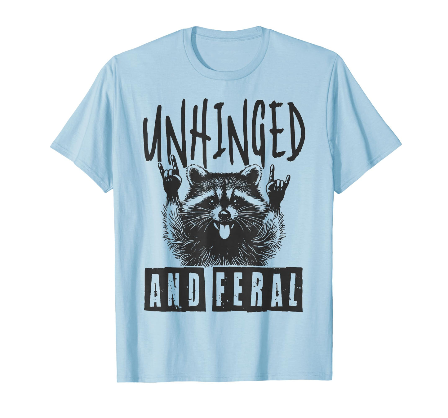Raccoon Unhinged And Feral Retro T-Shirt