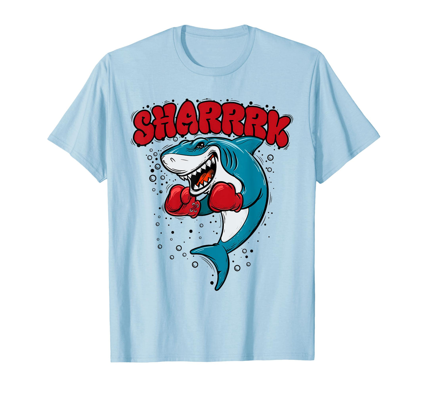 Funny Boxing Whale Shark With Red Gloves Daddy Baby Mommy T-Shirt