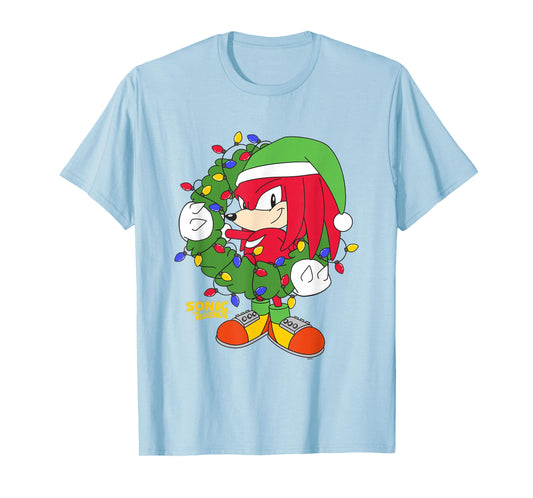 Sonic The Hedgehog Christmas Knuckles X-Mas Wreath T-Shirt