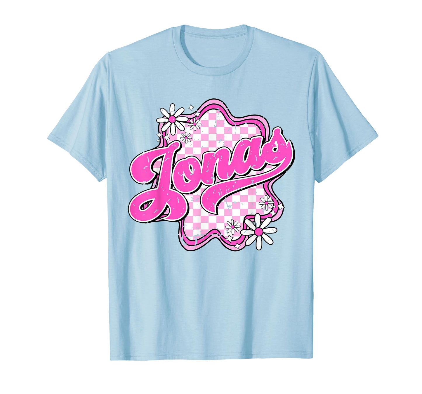 Floral Jonas First Name I Love Jonas Groovy 80's Vintage T-Shirt