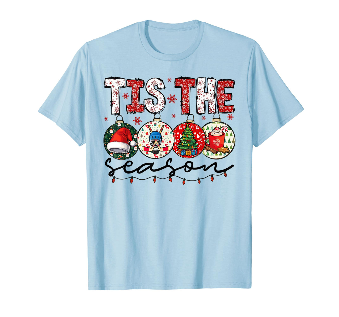 Christmas Xmas Vibes Hockey Lover Hockey Player Winter T-Shirt