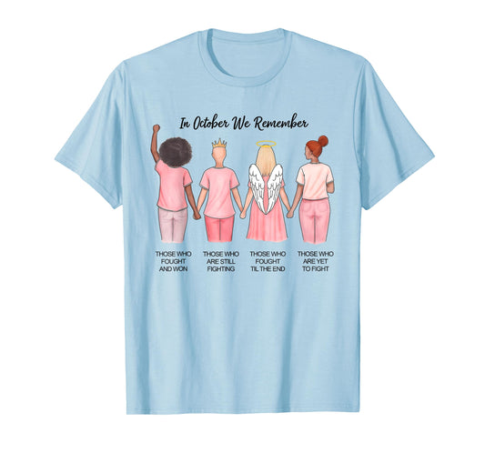 In October We Remember Those Who Fought And Won Women Girls T-Shirt