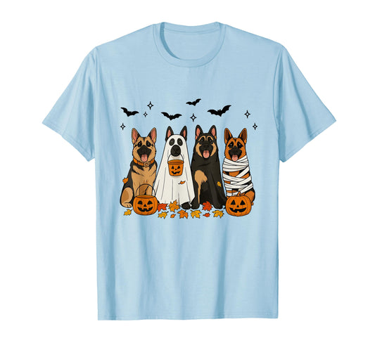 Fall German Shepherd Halloween Witch German Shepherd Dog Mom T-Shirt