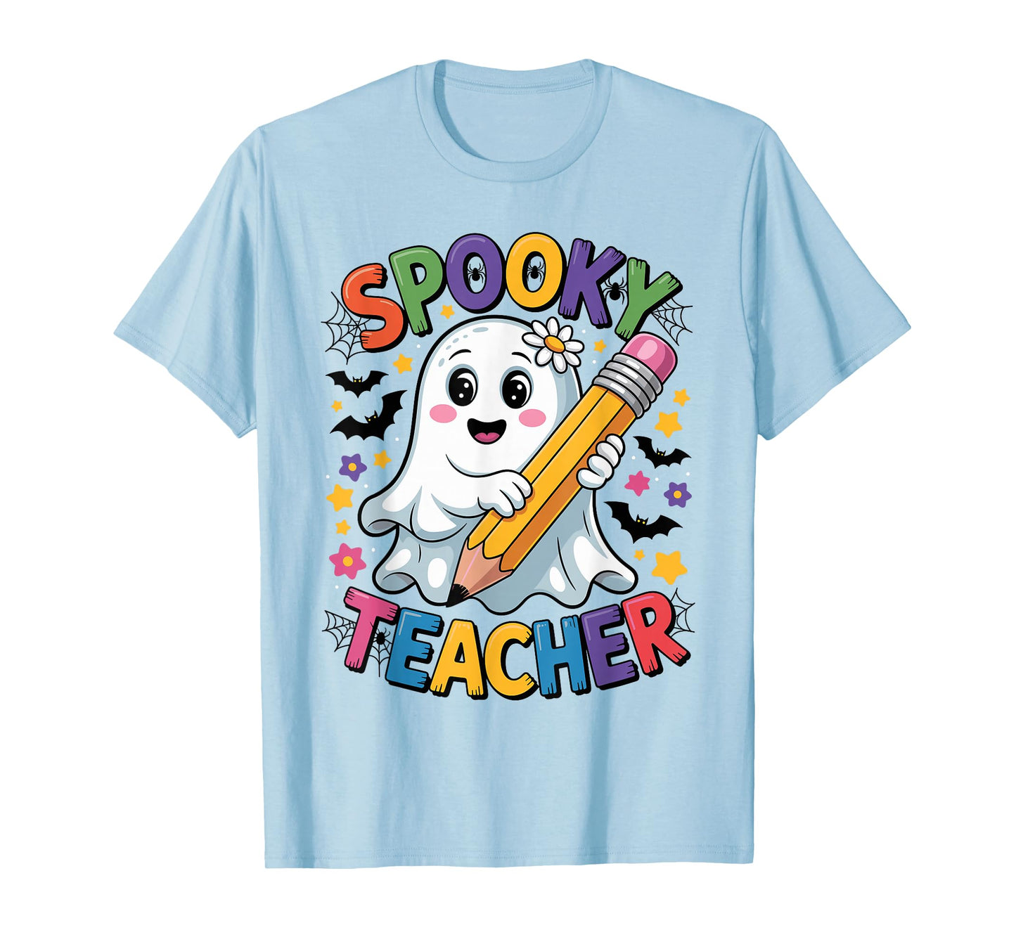 Ghost Spooky Teacher Halloween Costume Halloween Teacher T-Shirt