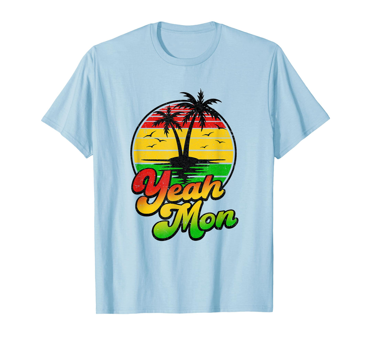 Yeah Mon Vintage Jamaica Summer Vacation Jamaican Retro T-Shirt