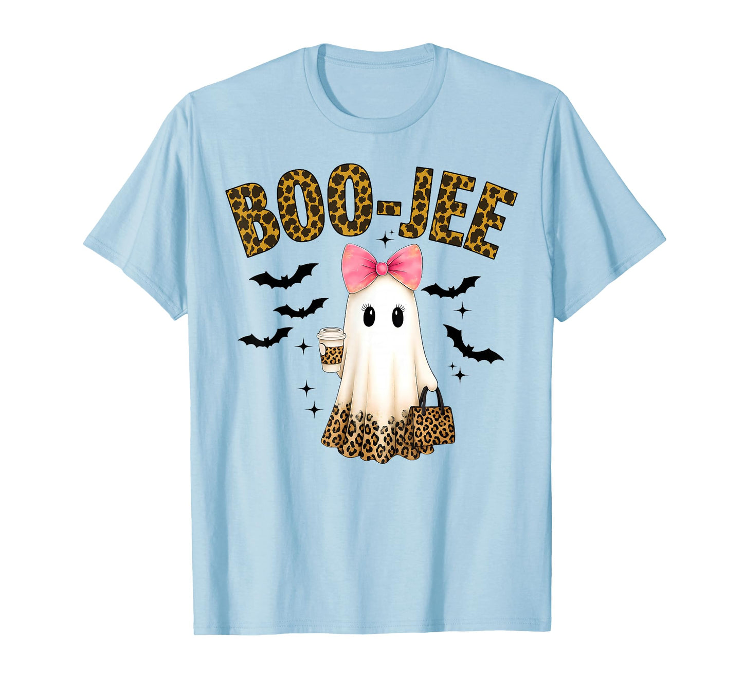 Boo JEE Boujee Pink Ghost Halloween October Vibes T-Shirt