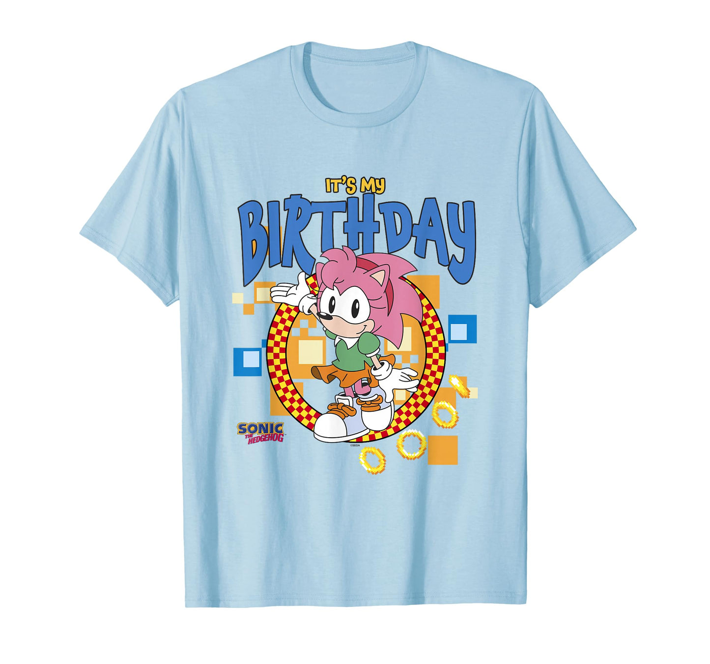 Sonic The Hedgehog Birthday It's My B-Day Amy Rose T-Shirt