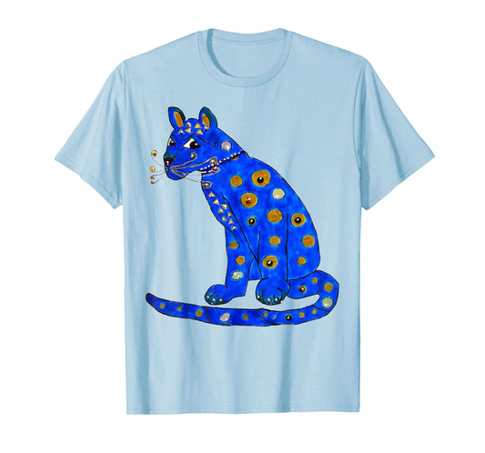 Cute Pet In My Heart Unisex-Adults Blue Ugly Blue Cat T-Shirt