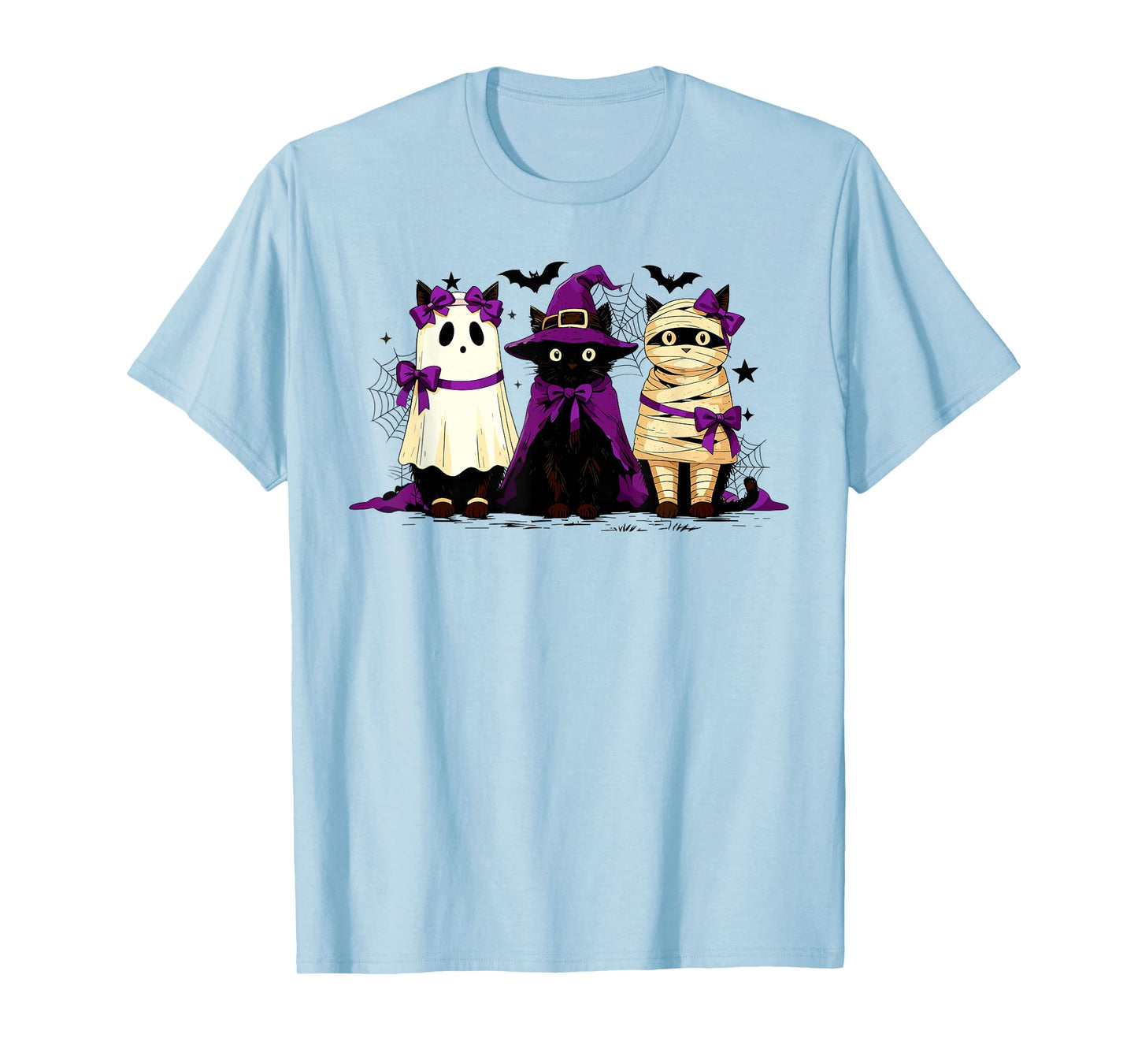 Retro Black Cat Witch Scary Halloween Coquette Women Men T-Shirt
