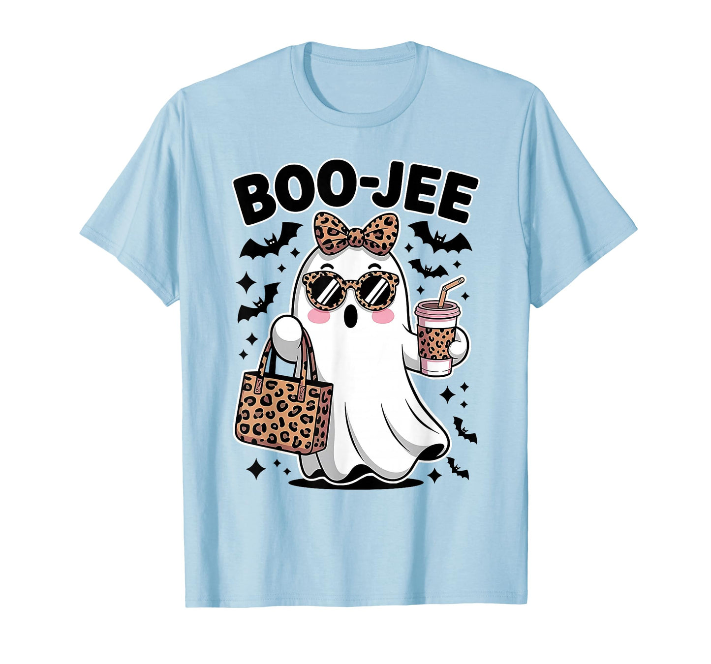 Cute Coquette Boo JEE Ghost Halloween Costumes Womens Girls T-Shirt