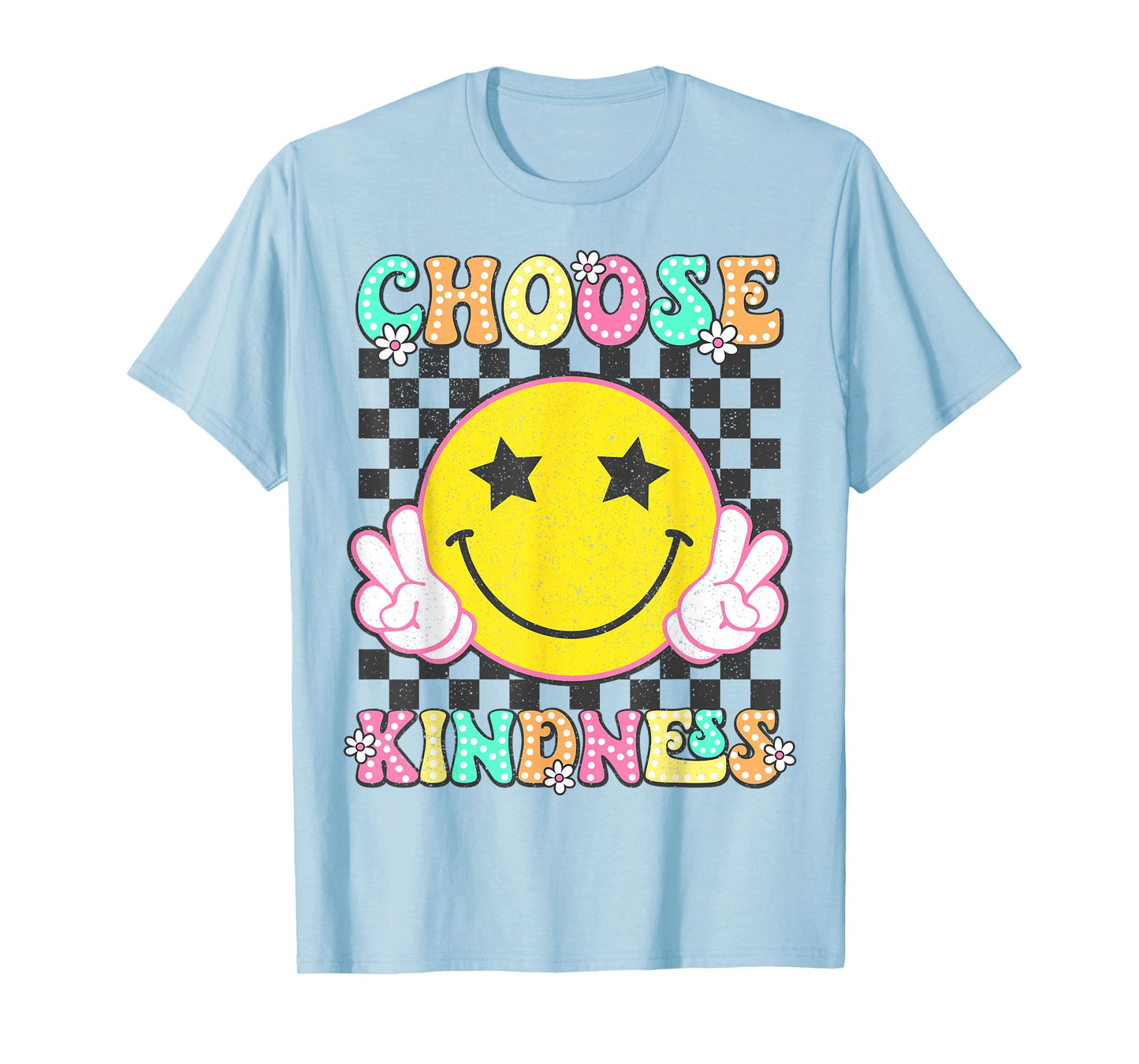 Choose Kindness Retro Groovy Be Kind Inspirational Kids T-Shirt