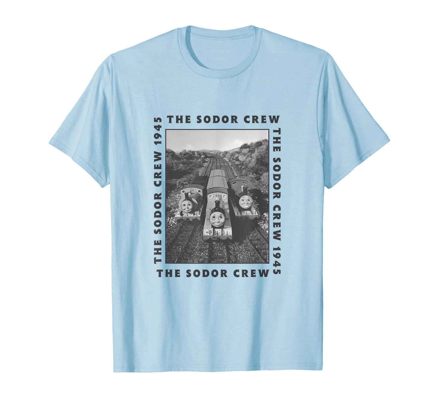 Thomas & Friends - The Sodor Crew Black and White Photo T-Shirt