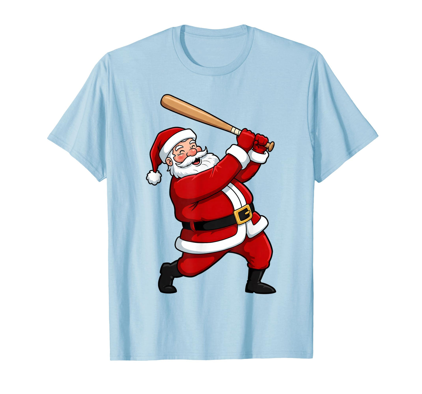 Christmas Baseball Batter Santa Xmas Sport Player Boys Kids T-Shirt
