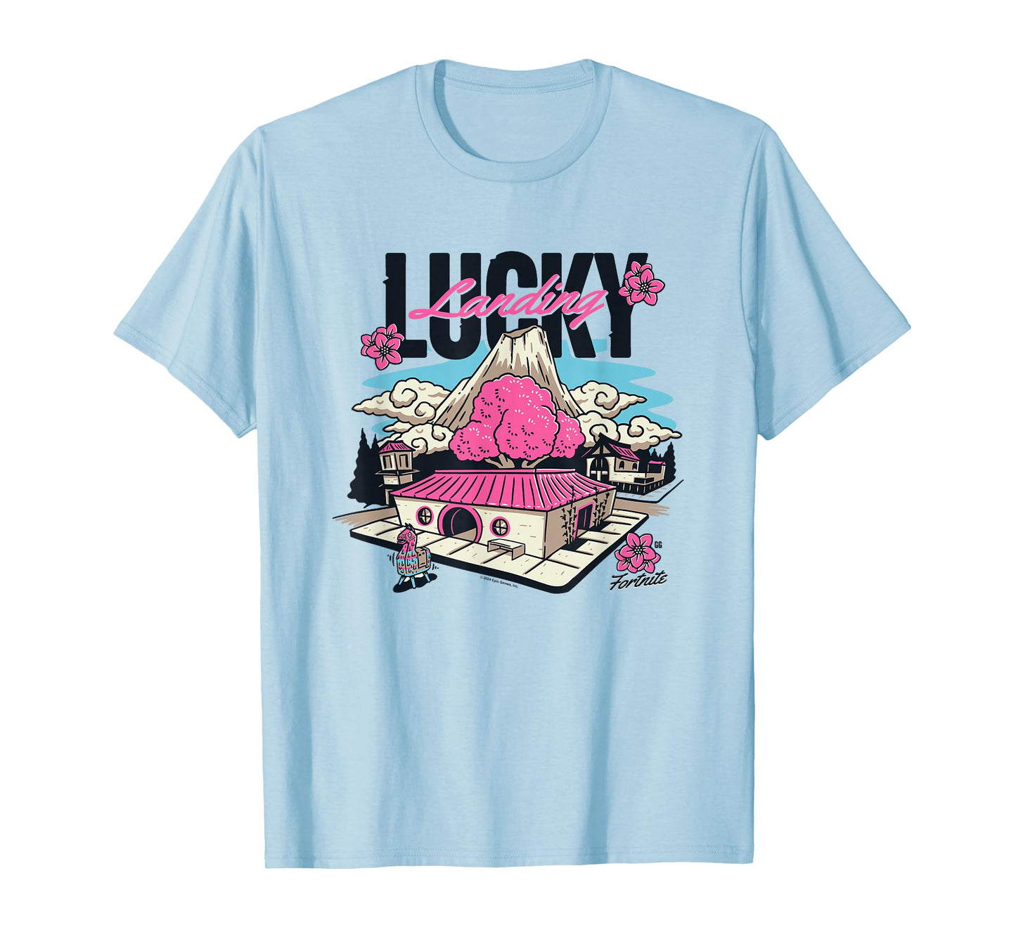 Fortnite Lucky Landing Pink Island Big Chest Poster T-Shirt