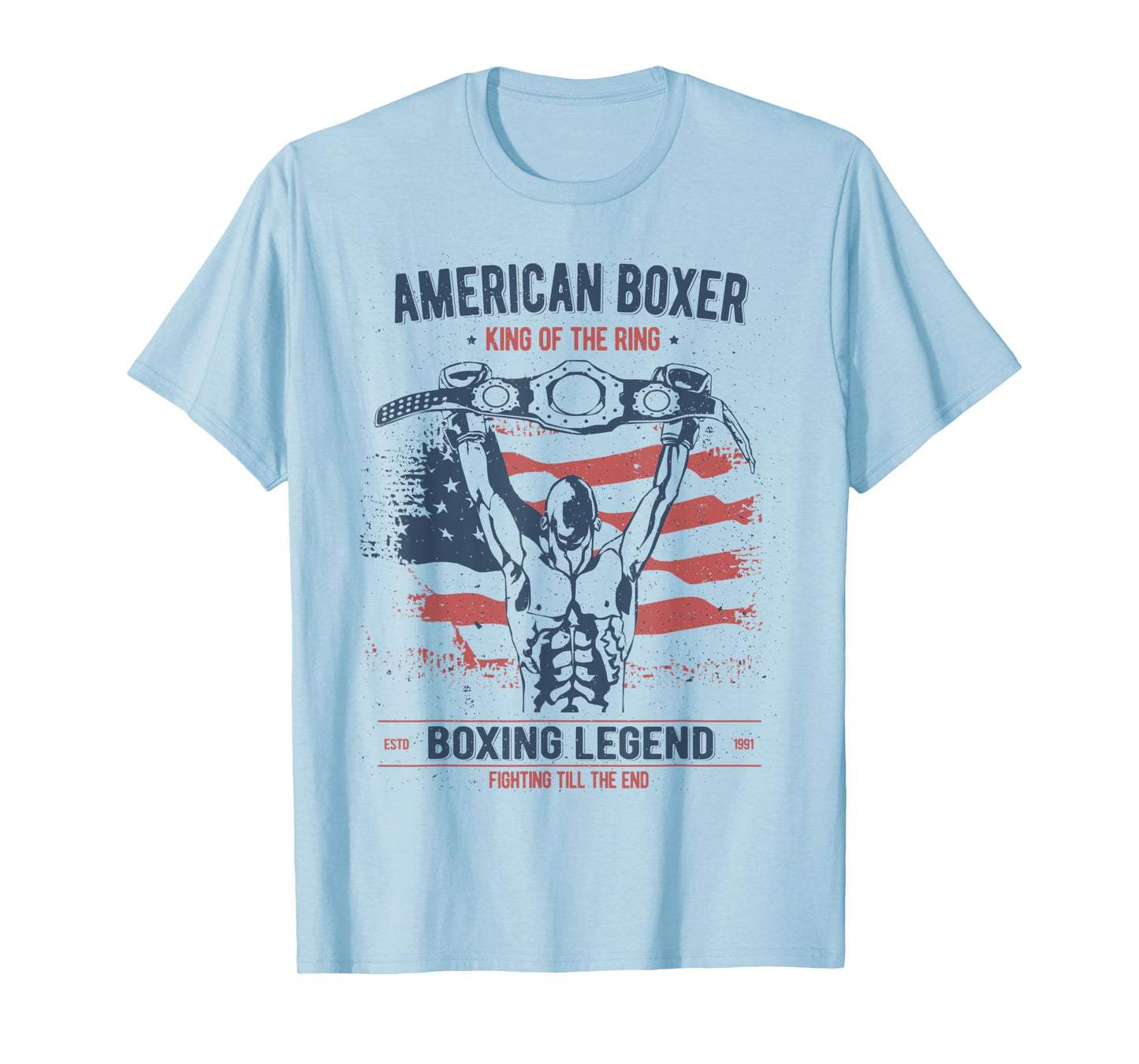 Boxing Shirts for Men Vintage Style Gifts USA American Boxer T-Shirt