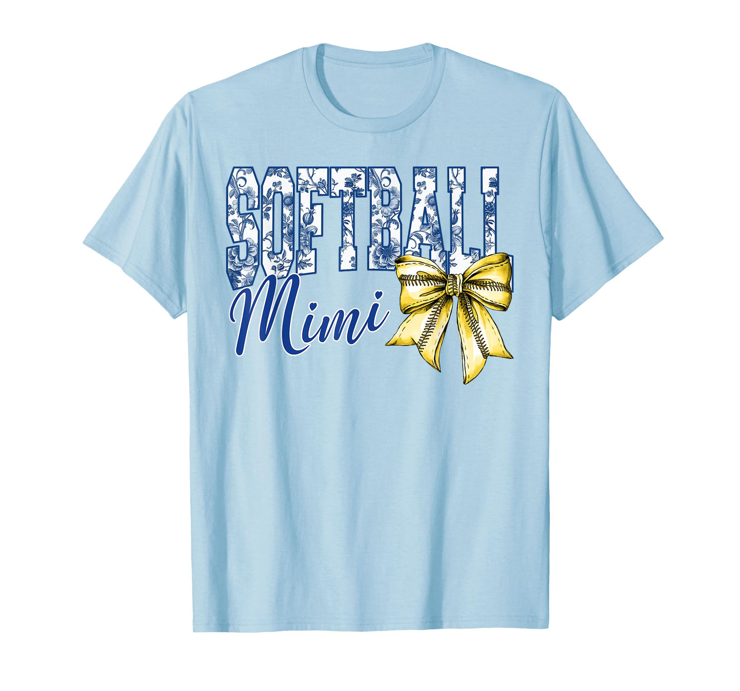 Softball Mimi Coquette Bow Game Day Grandma Softball Game T-Shirt