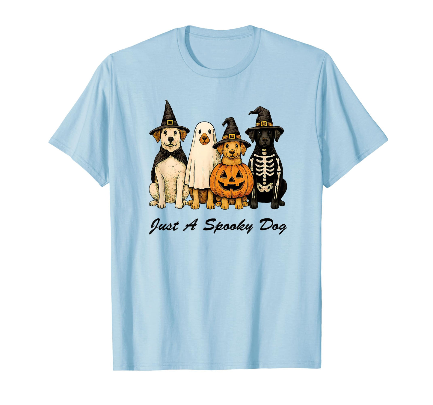 Just A Spooky Dog Halloween Dog Men Women T-Shirt