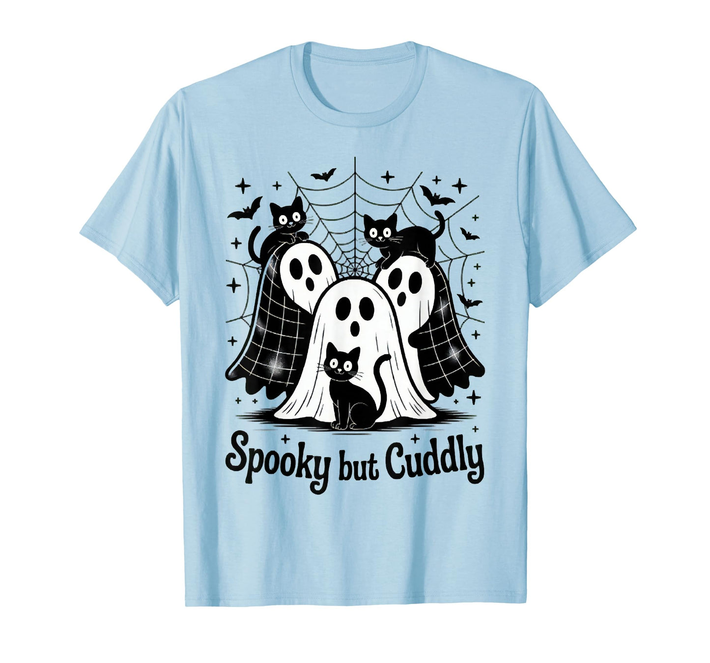 Spooky Cat and Ghostly Web, Spooky But Cuddly T-Shirt