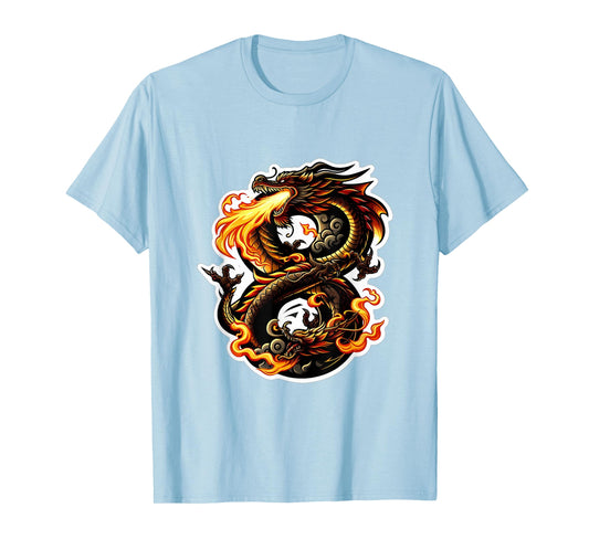 Turning 8 Years Old Dragon Birthday Party 8th Bday Boy, Girl T-Shirt
