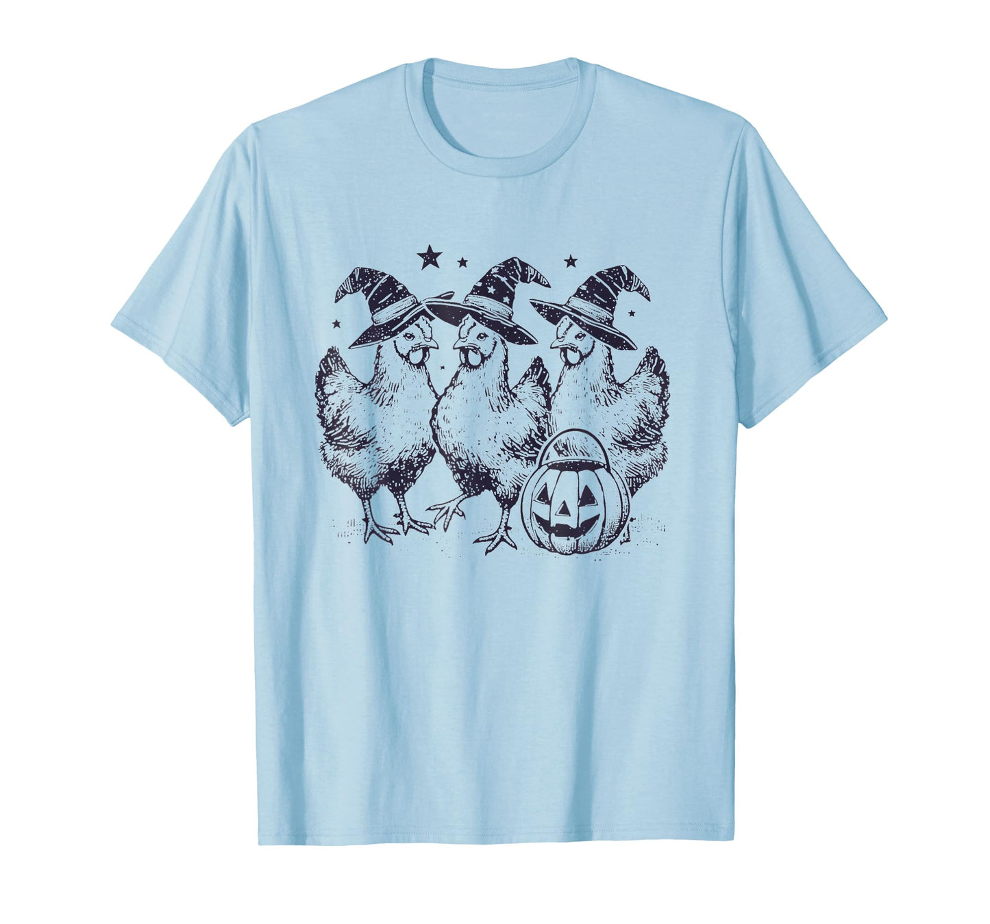 Chicken Halloween Costume Spooky Season Funny Chickens Witch T-Shirt
