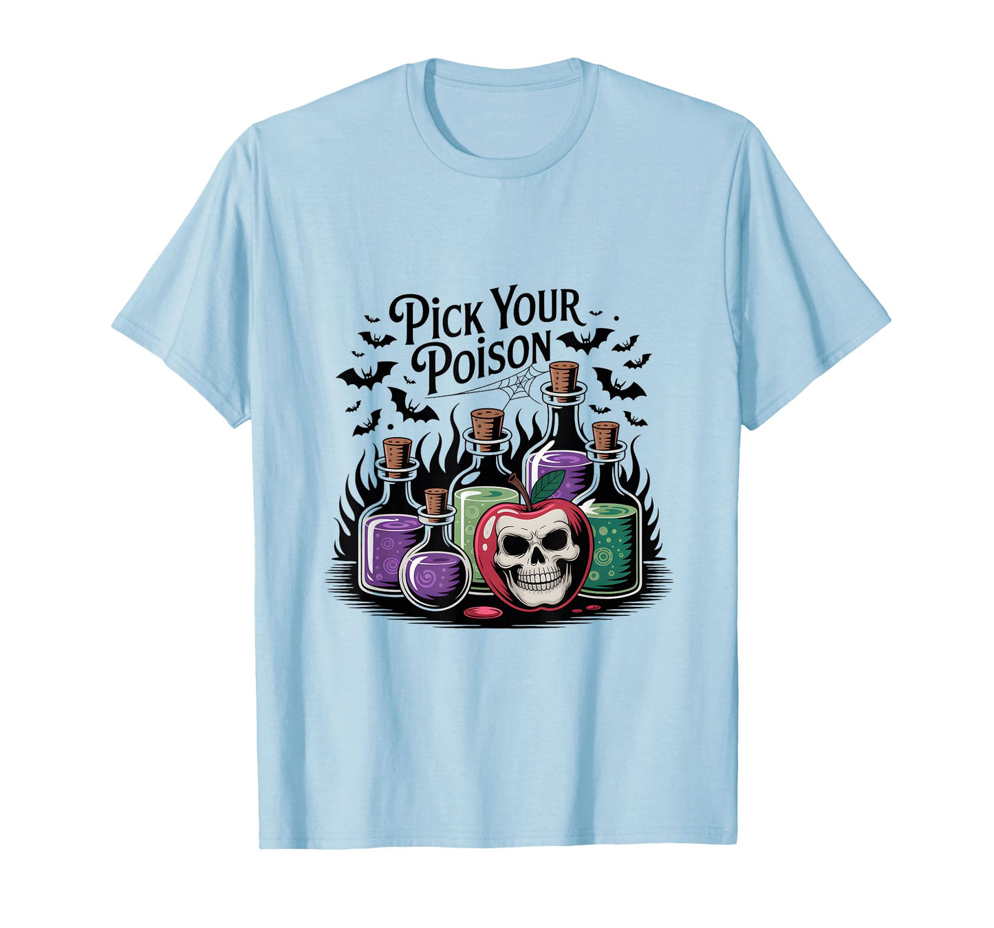 Pick Your Poison Spooky Season Pumpkin Ghost Witch Zombie T-Shirt