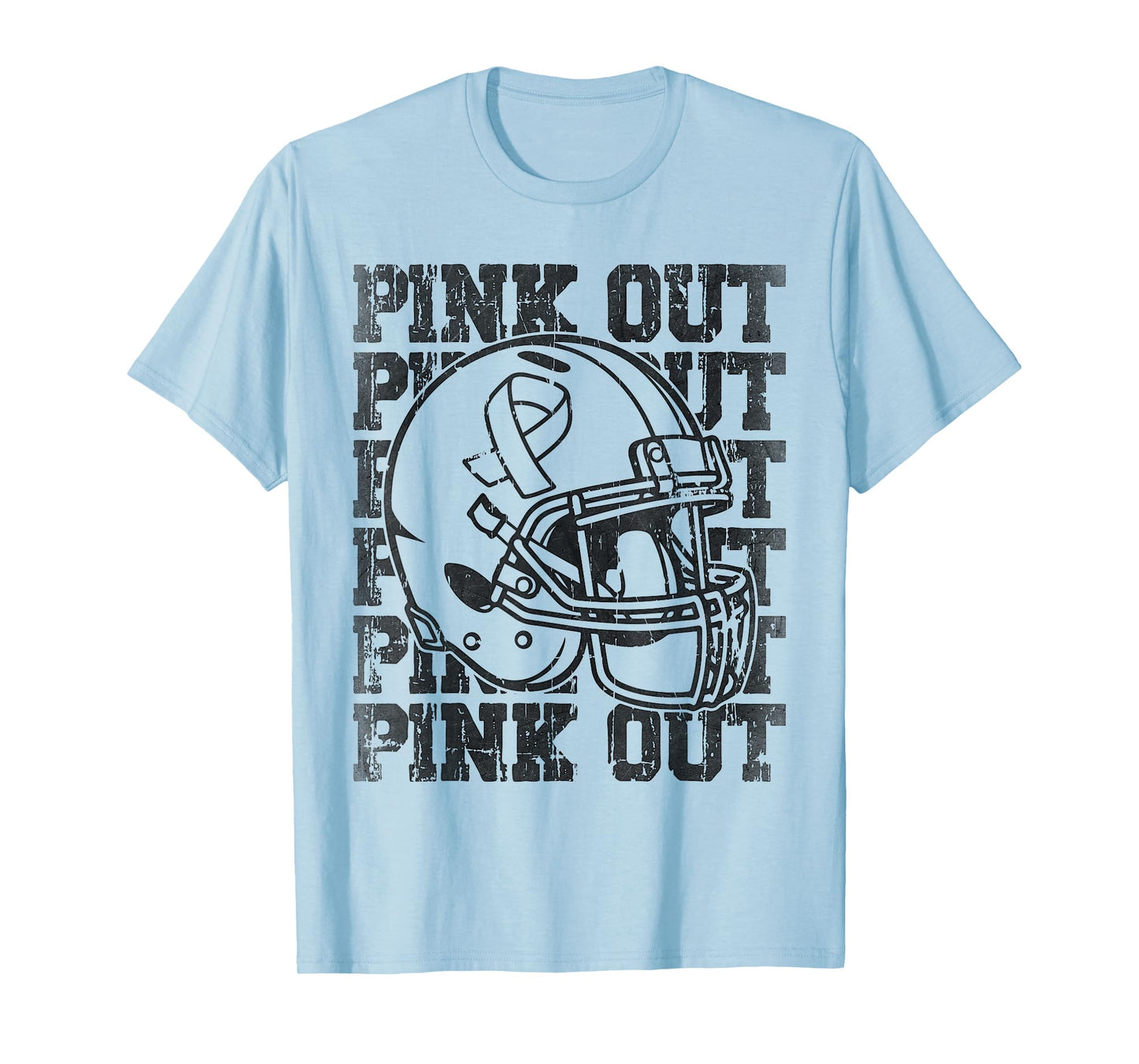 Pink Out Breast Cancer Awareness Football Mom Girls T-Shirt