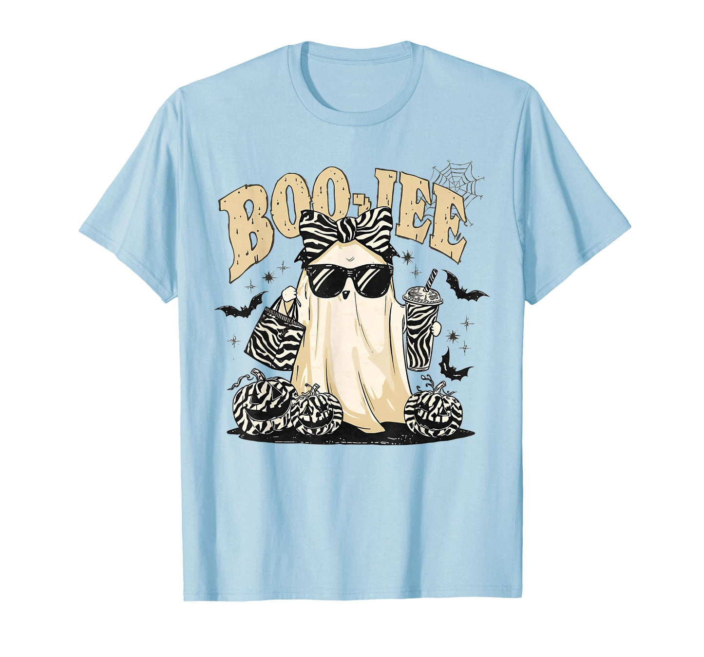 Coquette Leopard Ghost Coffee Boo-JEE Halloween Boujee Ghost T-Shirt