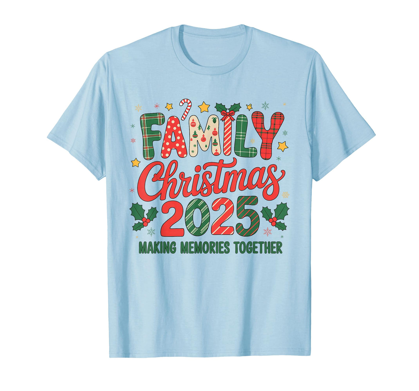 Family Christmas 2025 Santa Hat Matching Outfit Xmas Squad T-Shirt