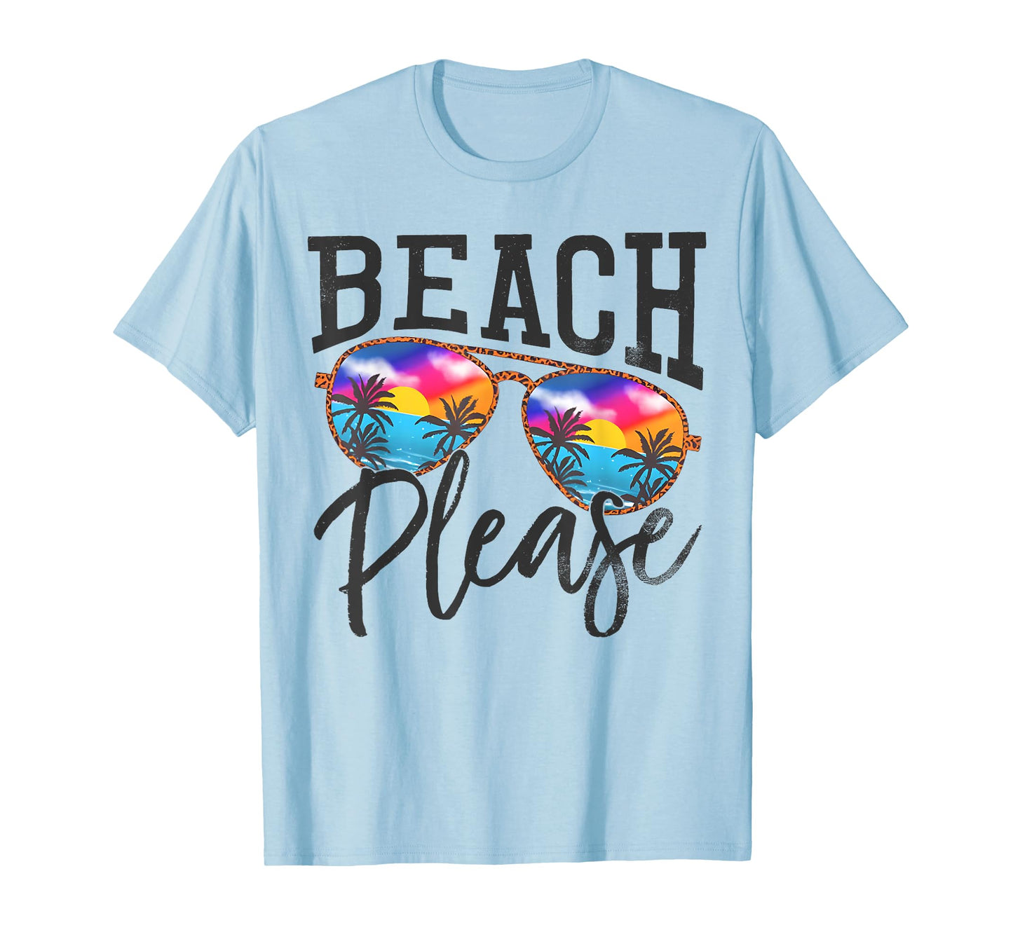 Vintage Beach Please Sunglasses Summer Beach Vacation T-Shirt