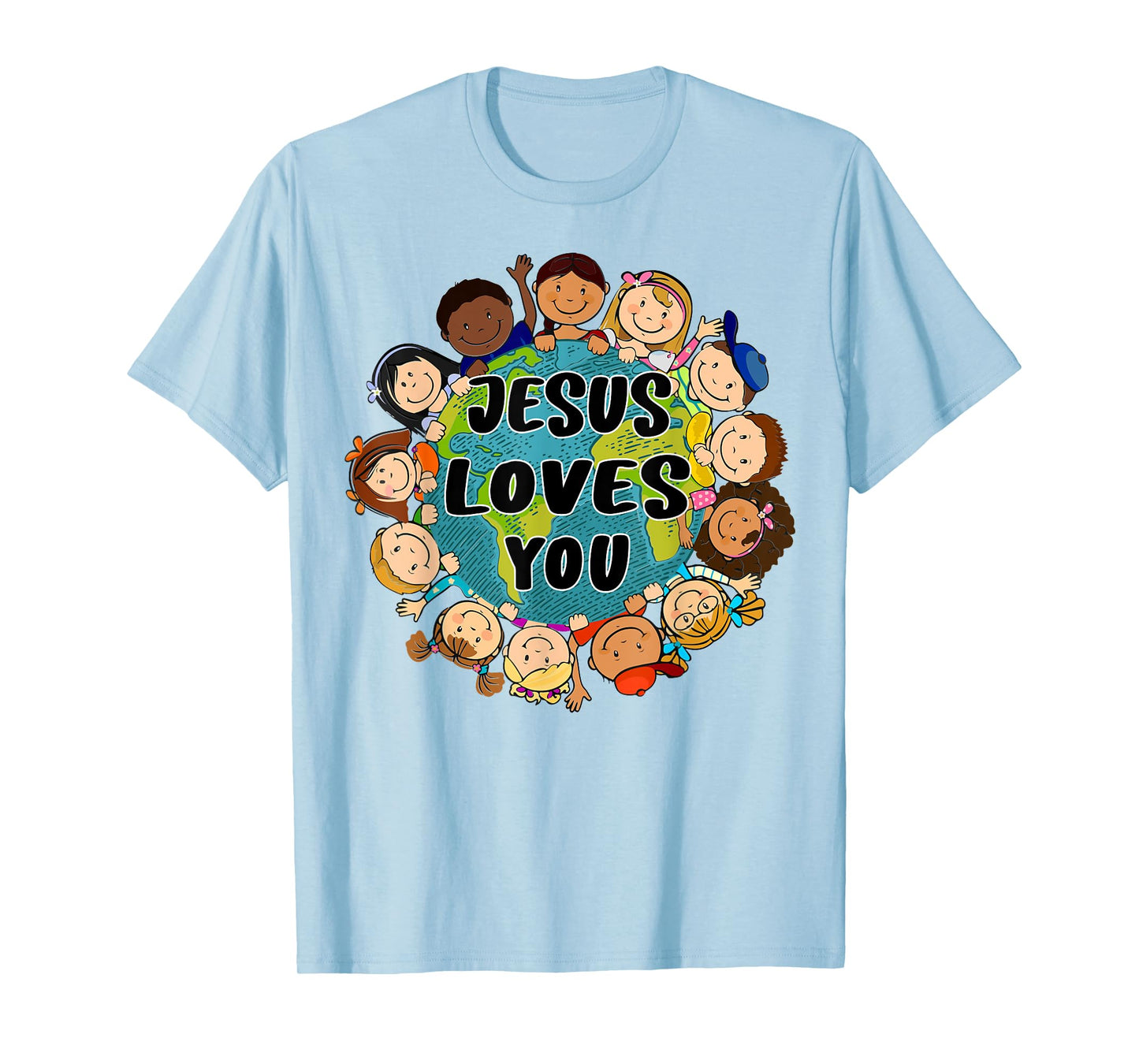 Christian Faith Jesus Loves You Shirt Boys Women Kids Girls T-Shirt