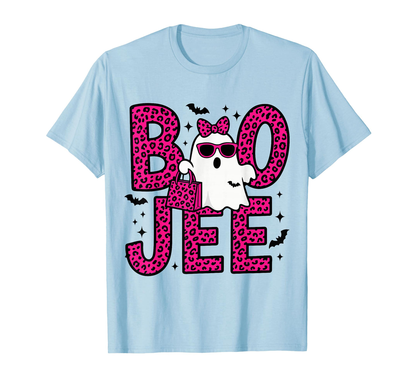 Boo JEE Ghost Coquette Leopard Boo-JEE Coffee Halloween T-Shirt