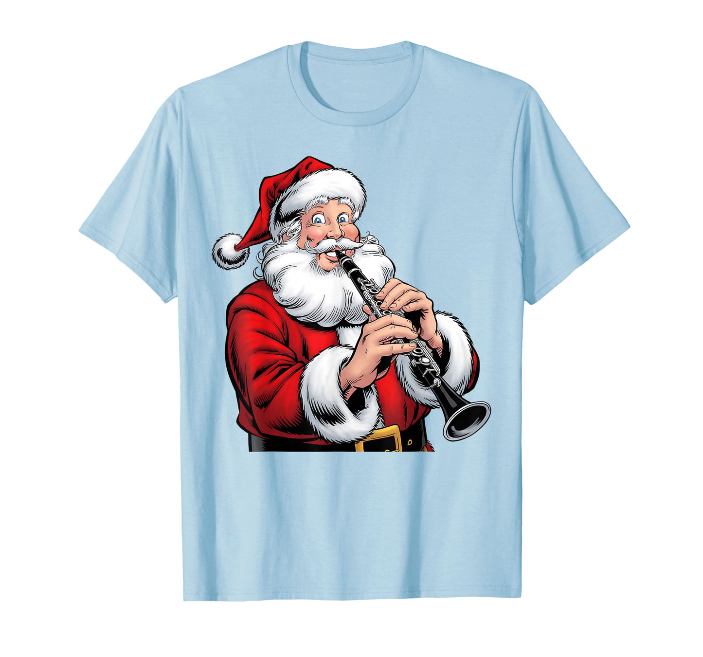 Christmas Clarinet Player Santa Funny Xmas Boys Men Kids T-Shirt