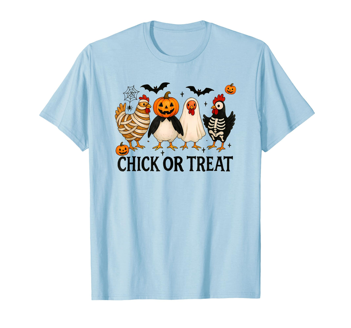 Chick Or Treat Halloween Pumpkin Ghost Spooky Funny Chicken T-Shirt