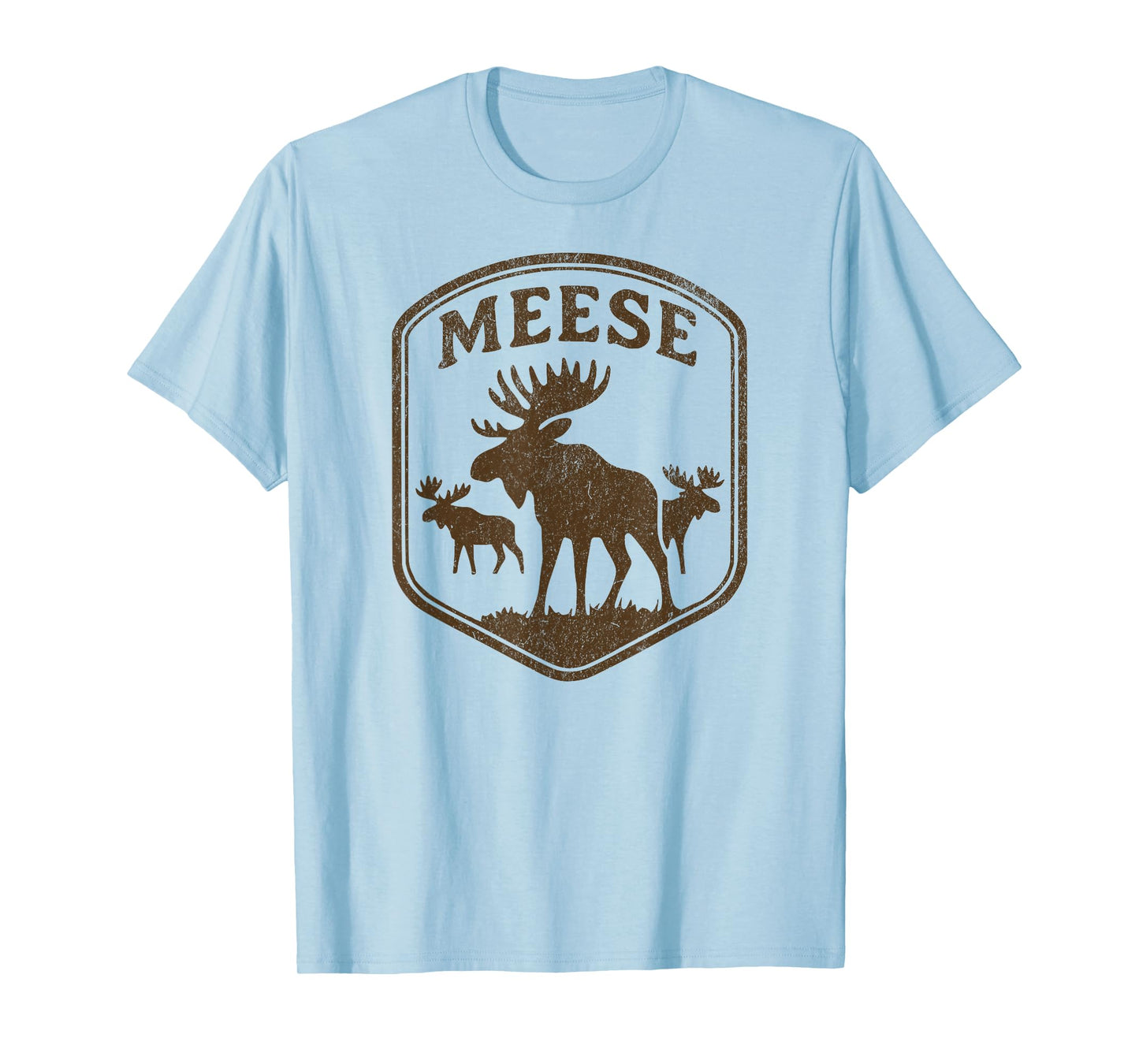 Plural of Moose is Meese Funny Vintage Animal Joke Tee T-Shirt