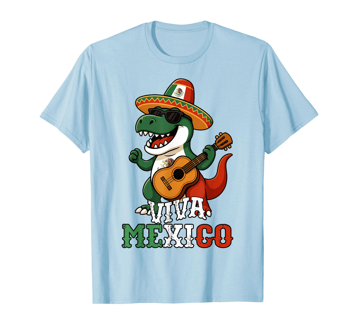Viva Mexico Kids Boys Toddler Funny Mexican Dinosaur T-Rex T-Shirt