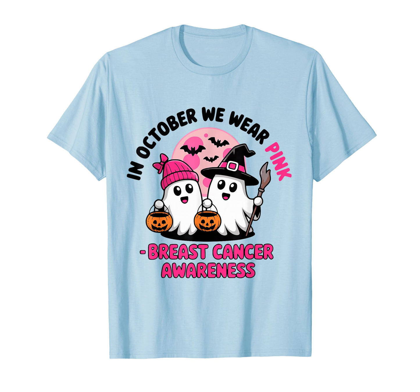 in October We Wear Pink Breast Cancer Awareness Cool T-Shirt