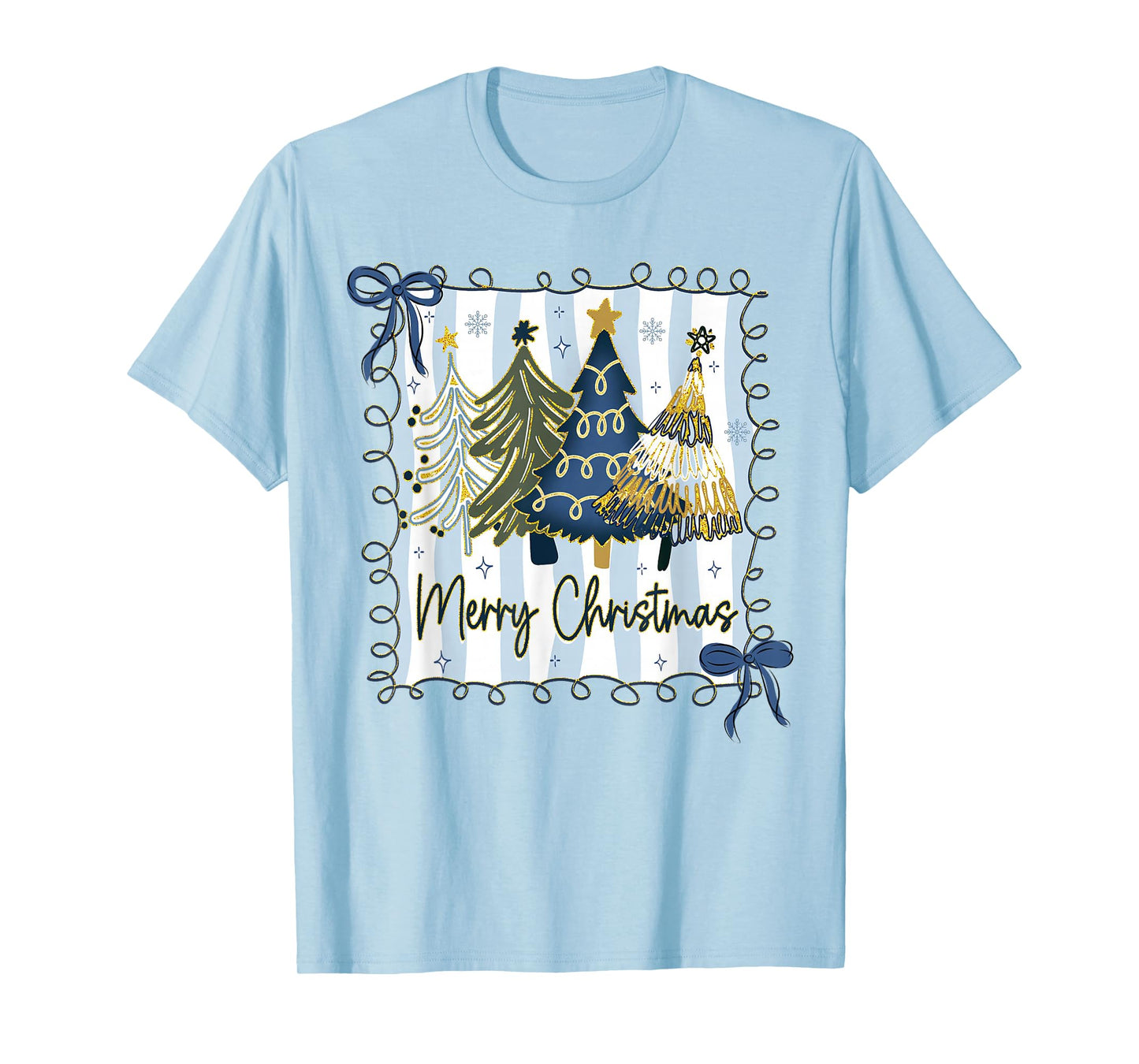 Coquette Preppy Christmas Tree Xmas Holiday Girly Women Kids T-Shirt