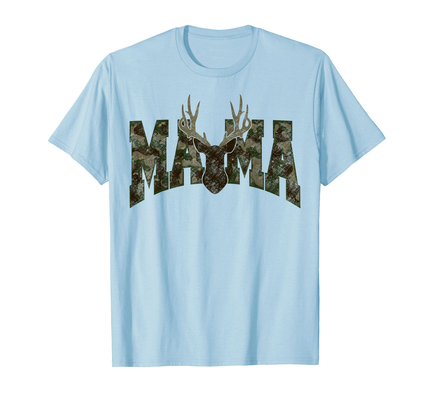 Camo Mama Mom Deer Antler Hunting Season Hunter Wife Women T-Shirt