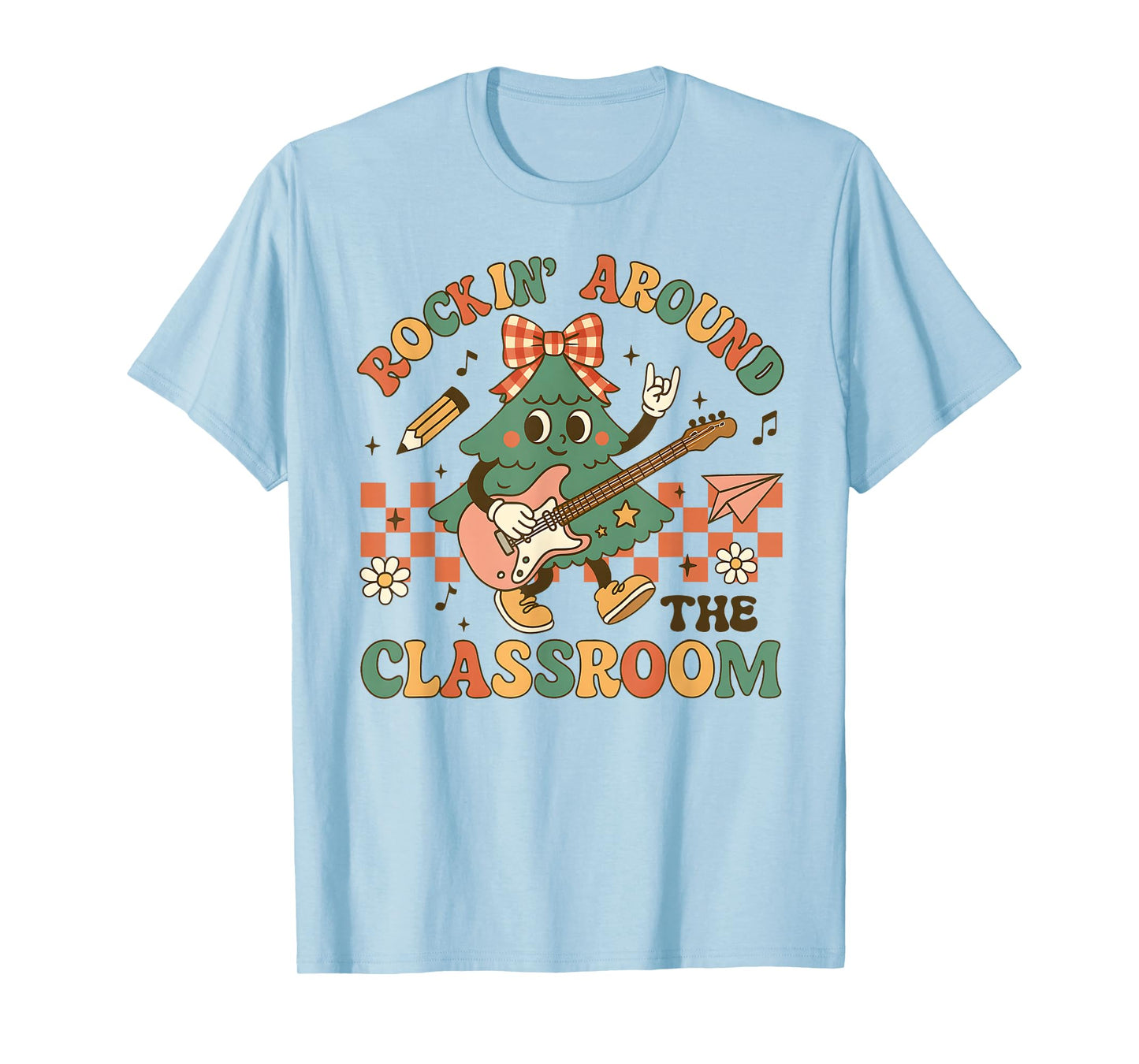 Christmas Tree Rockin' Around The Classroom Teacher Student T-Shirt