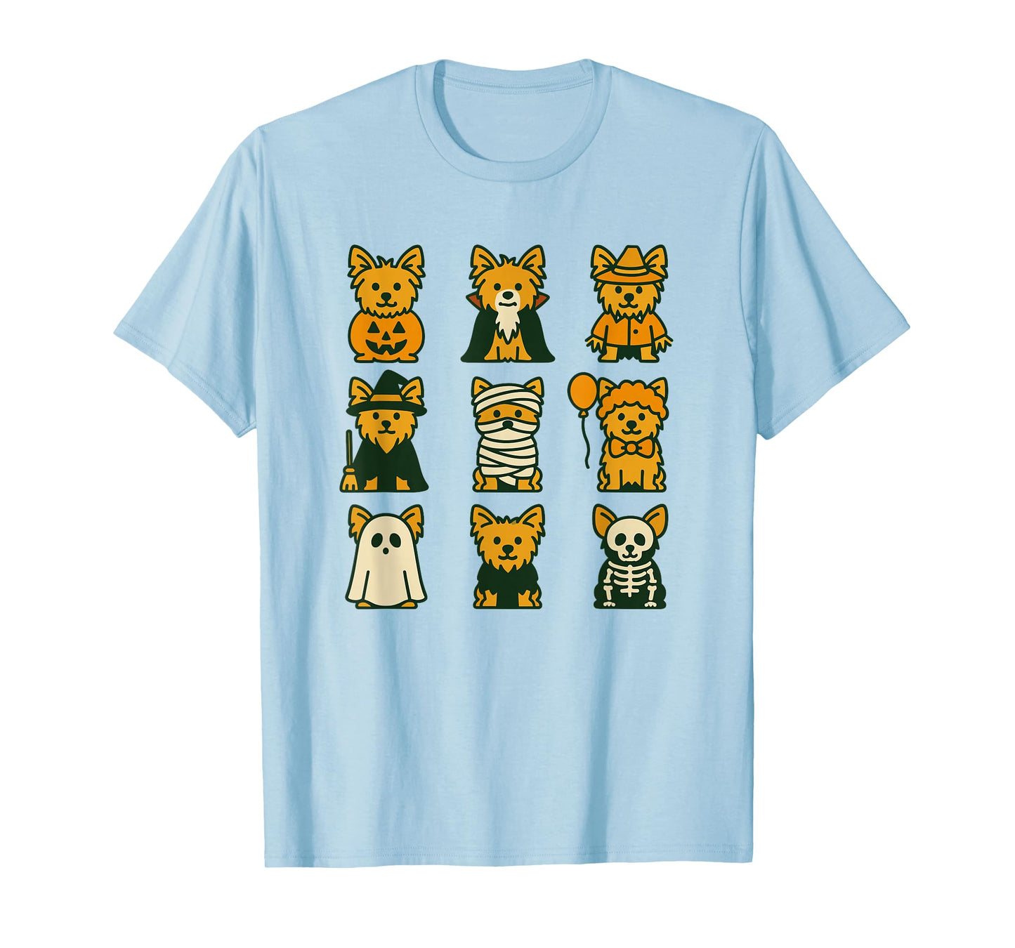 Yorkie Halloween Costume Funny Scary Yorkshire Terrier T-Shirt