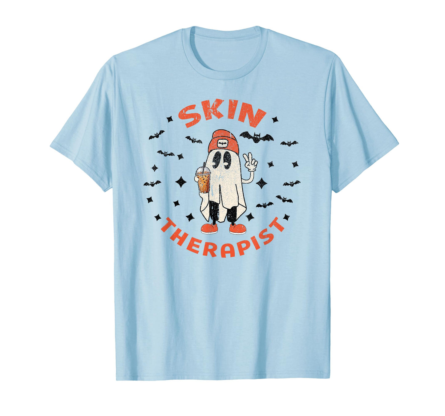 Halloween Esthetician Cosmetology Dermatology Ghost Fall T-Shirt