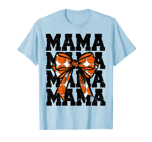 Basketball Mom Player Coquette Bow Game Day Team Lover Mama T-Shirt
