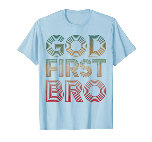 Youth Boy God First Bro Funny Christian God Brother Toddler T-Shirt