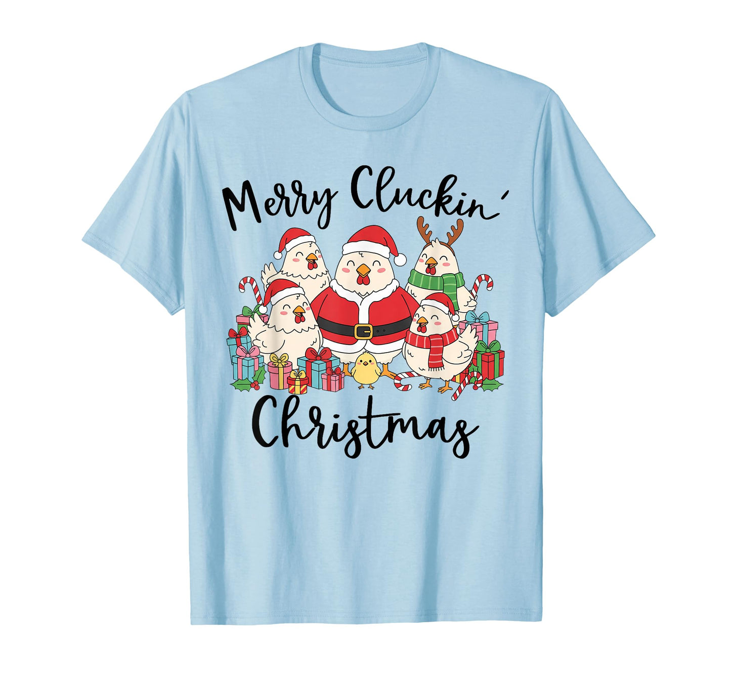 Merry Cluckin’ Christmas, Chicken Santa Hat, Chicken Lover T-Shirt