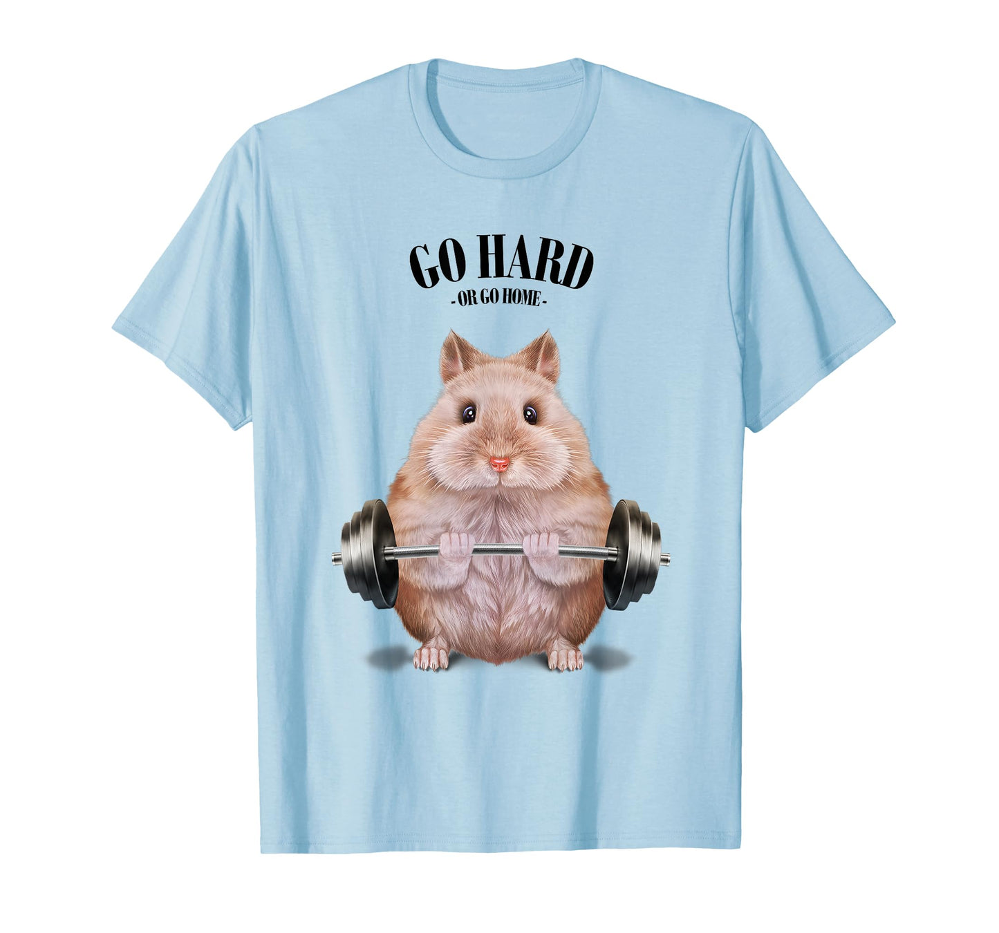 Beige Dwarf Hamster Muscle Training Weightlifting Fitness T-Shirt